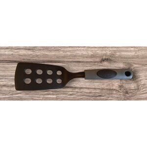 George Foreman 14" Nylon Slotted Spatula Black flipper kitchen tool utensil